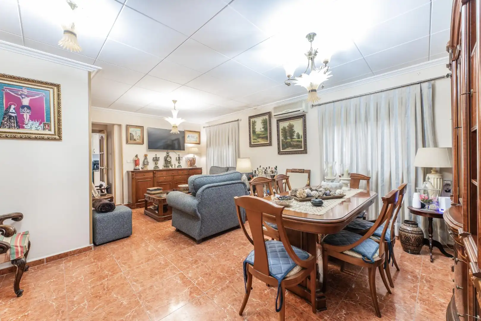 Sala de estar de Casa o chalet en venta en Turís con Aire acondicionado, Jardín privado y Terraza
