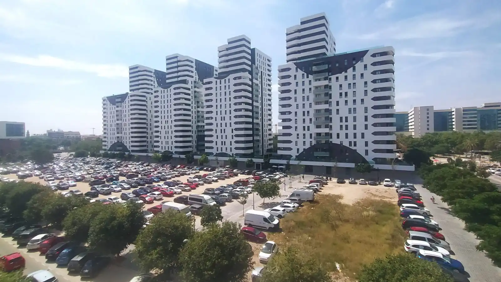 Parking of Flat for sale in Valencia  with Air Conditioner, Storage room and Balcony