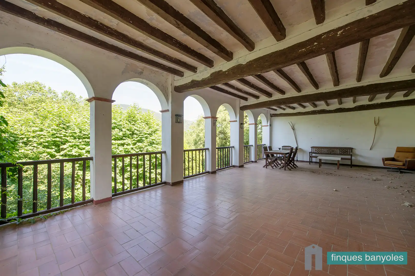 Terrassa de Finca rústica en venda en Les Preses amb Calefacció, Jardí privat i Terrassa
