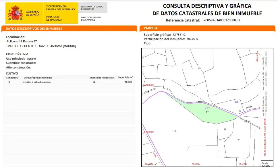 Terreny rústic en venda a Fuente El Saz de Jarama, imagen 7