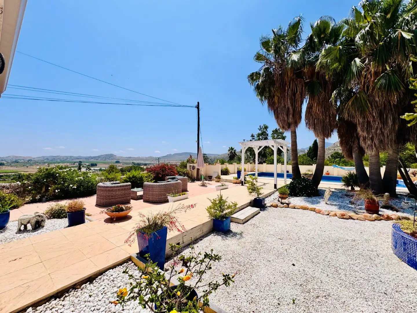 Terrassa de Finca rústica en venda en Aspe amb Jardí privat, Terrassa i Piscina