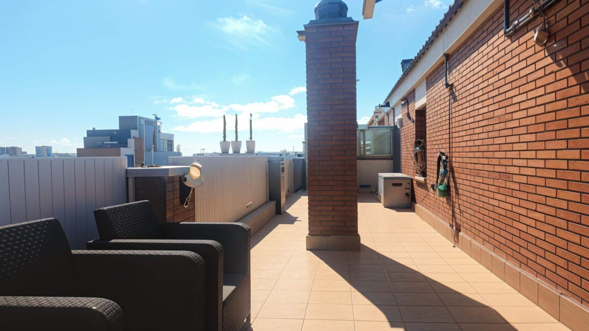 Terrace of Attic for sale in Sant Adrià de Besòs  with Heating, Parquet flooring and Terrace