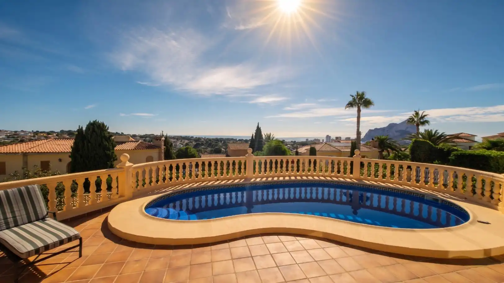 Piscina de Casa o xalet en venda en Calpe / Calp amb Aire condicionat, Calefacció i Jardí privat