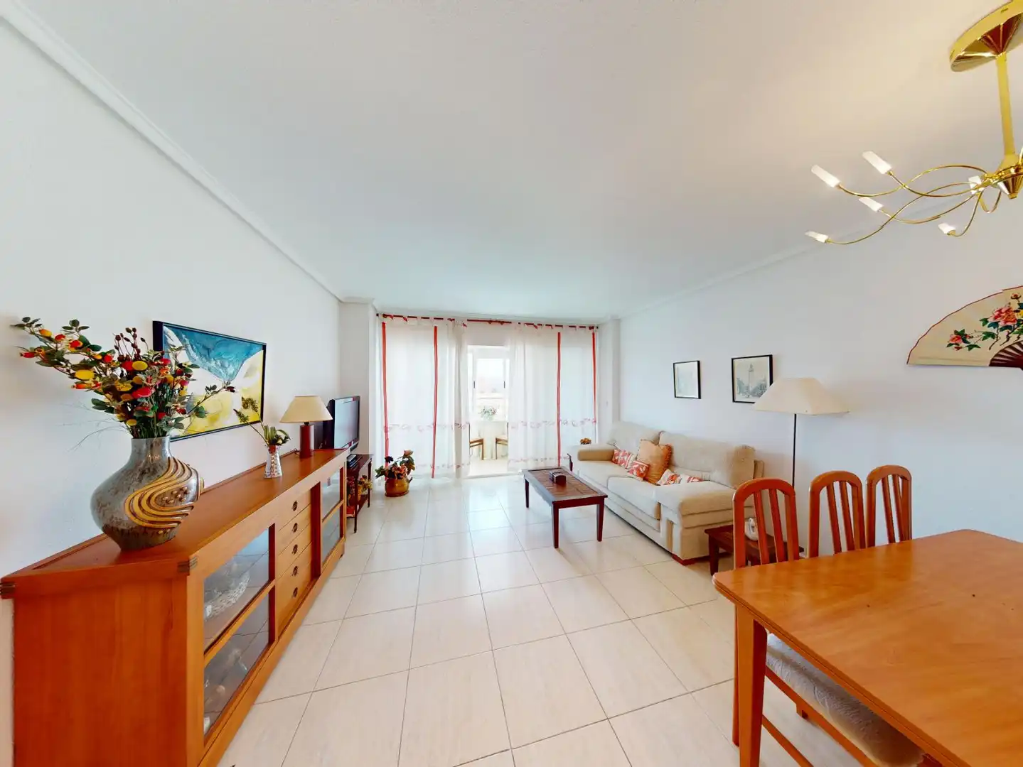 Wohnzimmer von Wohnung zum Verkauf in Alicante / Alacant mit Klimaanlage, Heizung und Terrasse