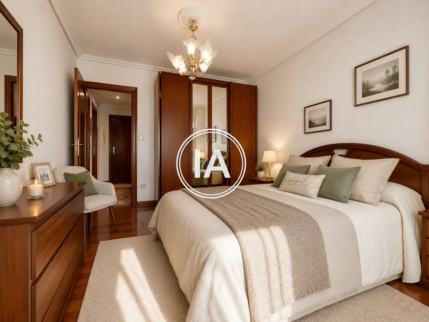 Schlafzimmer von Wohnung zum Verkauf in Zaldibar mit Heizung, Möbliert und Ofen