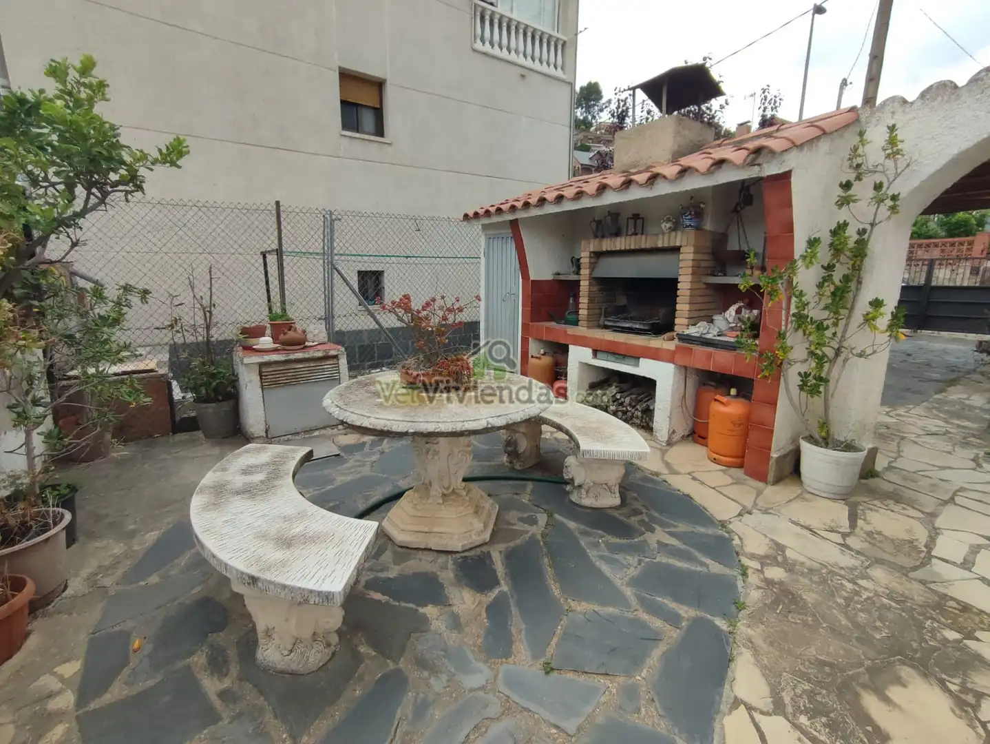 Terraza de Casa o chalet en venta en Vallirana con Jardín privado, Terraza y Horno