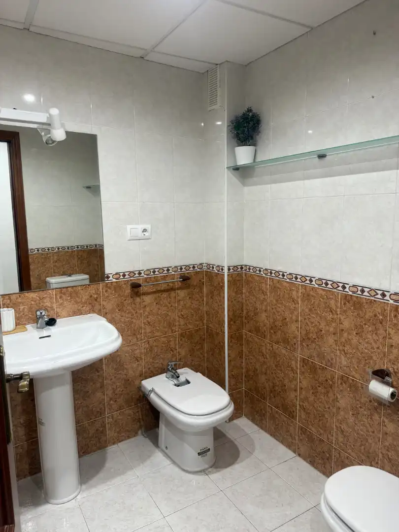 Badezimmer von Wohnungen zur Miete in Badajoz mit Terrasse, Möbliert und Ofen