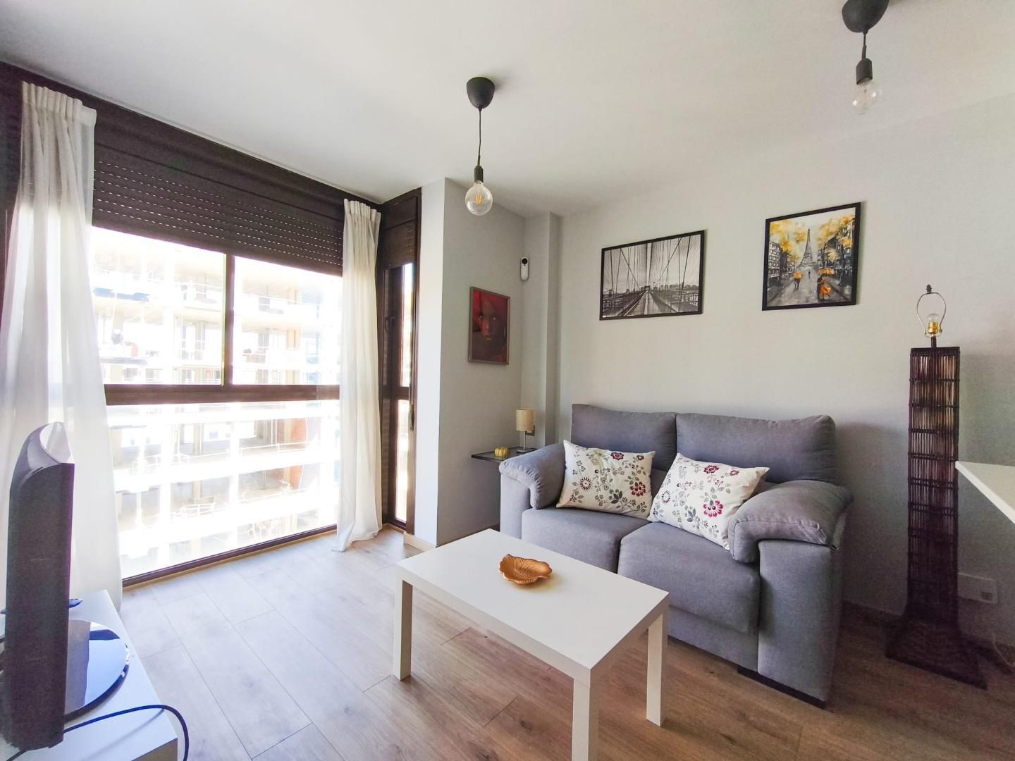 Sala d'estar de Pis de lloguer en  Madrid Capital amb Traster, Piscina i Moblat