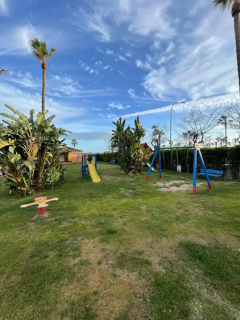 Garten von Wohnung zur Miete in Islantilla mit Klimaanlage und Schwimmbad