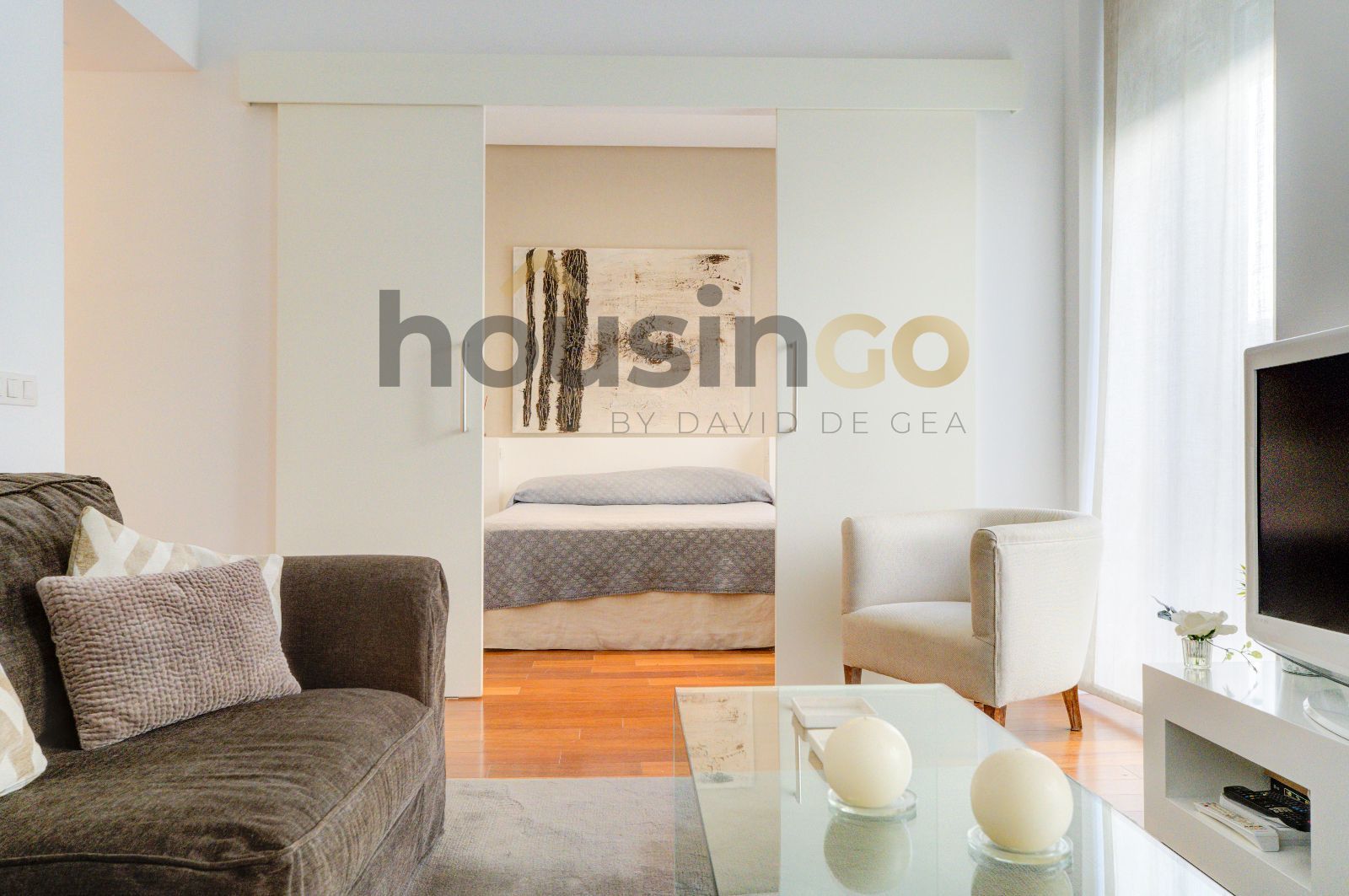 Living room of Flat for sale in  Madrid Capital  with Air Conditioner, Heating and Terrace