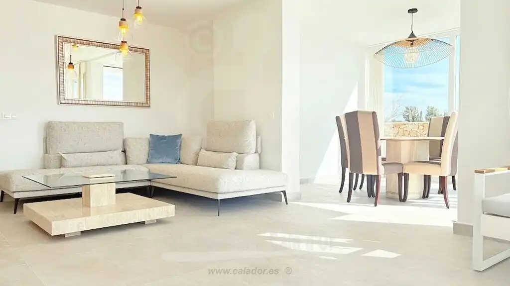 Sala d'estar de Apartament en venda en Santanyí amb Aire condicionat, Jardí privat i Terrassa