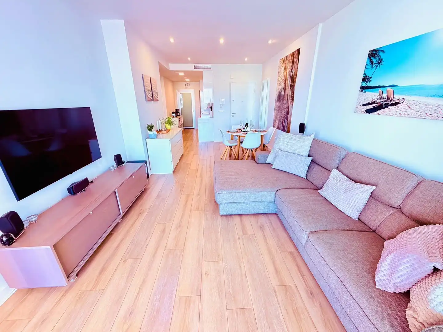 Living room of Apartments for sale in Orihuela  with Terrace, Furnished and Balcony