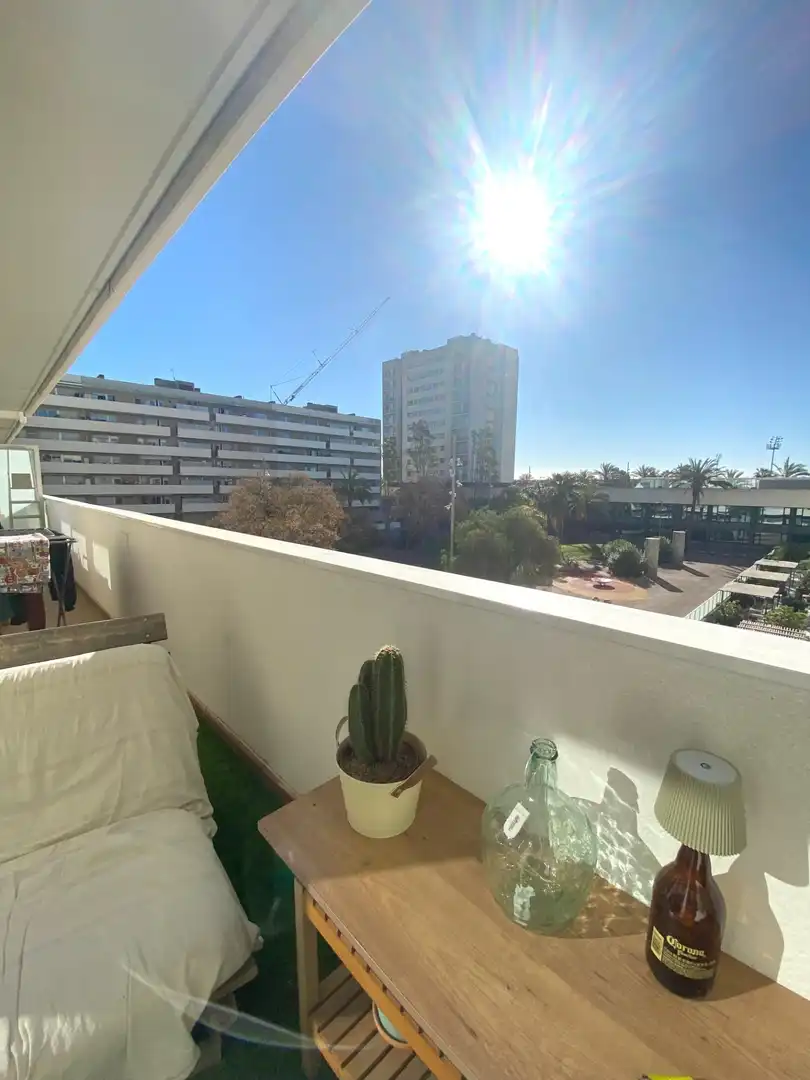 Terrasse von Wohnung zur Miete in Barcelona mit Heizung, Parkett und Möbliert