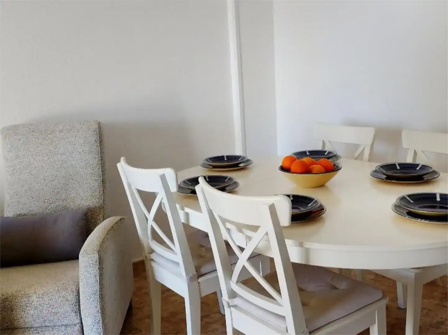 Esszimmer von Wohnung zur Miete in Dénia mit Klimaanlage, Privatgarten und Schwimmbad