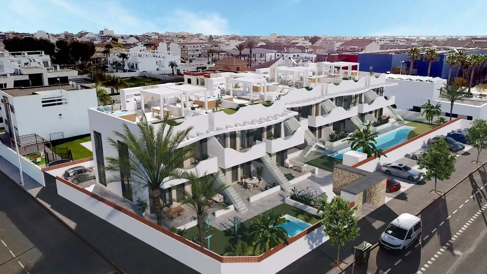 Vista exterior de Apartamento en venta en Pilar de la Horadada con Aire acondicionado, Jardín privado y Terraza