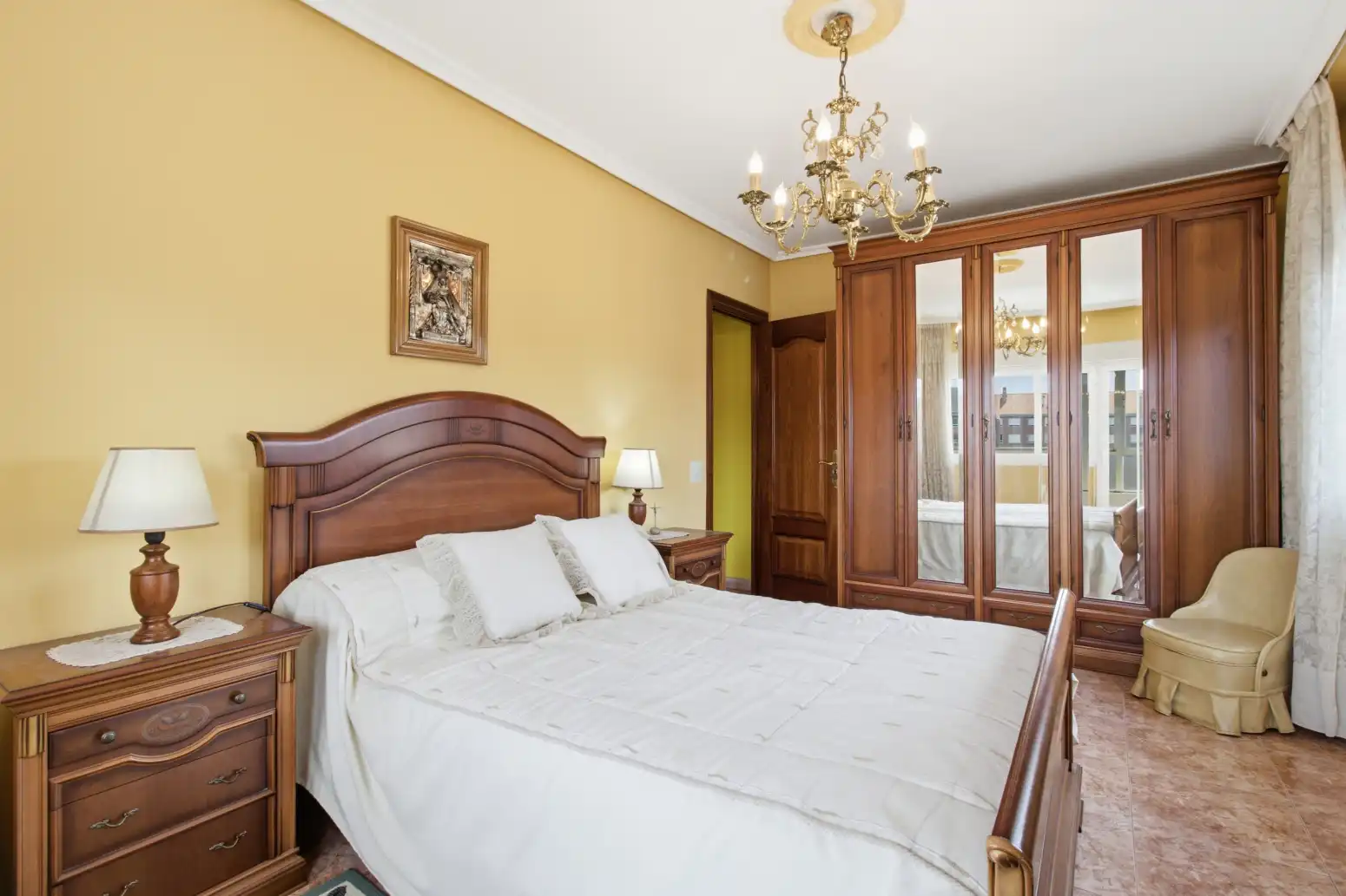 Bedroom of Flat for sale in Castrillón  with Terrace and Furnished