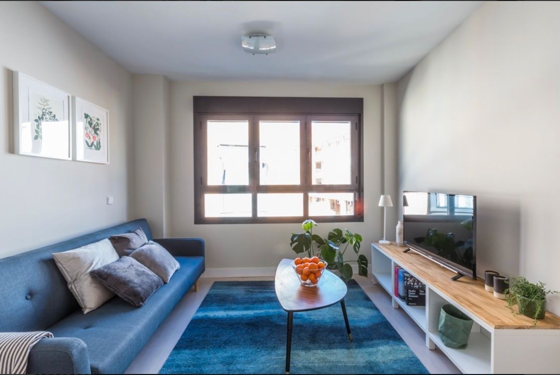 Sala d'estar de Estudi en venda en  Madrid Capital amb Aire condicionat, Calefacció i Terrassa