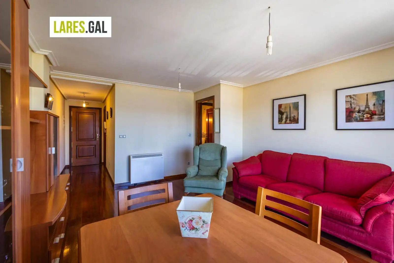 Sala de estar de Apartamento en venta en Moaña con Calefacción, Trastero y Amueblado