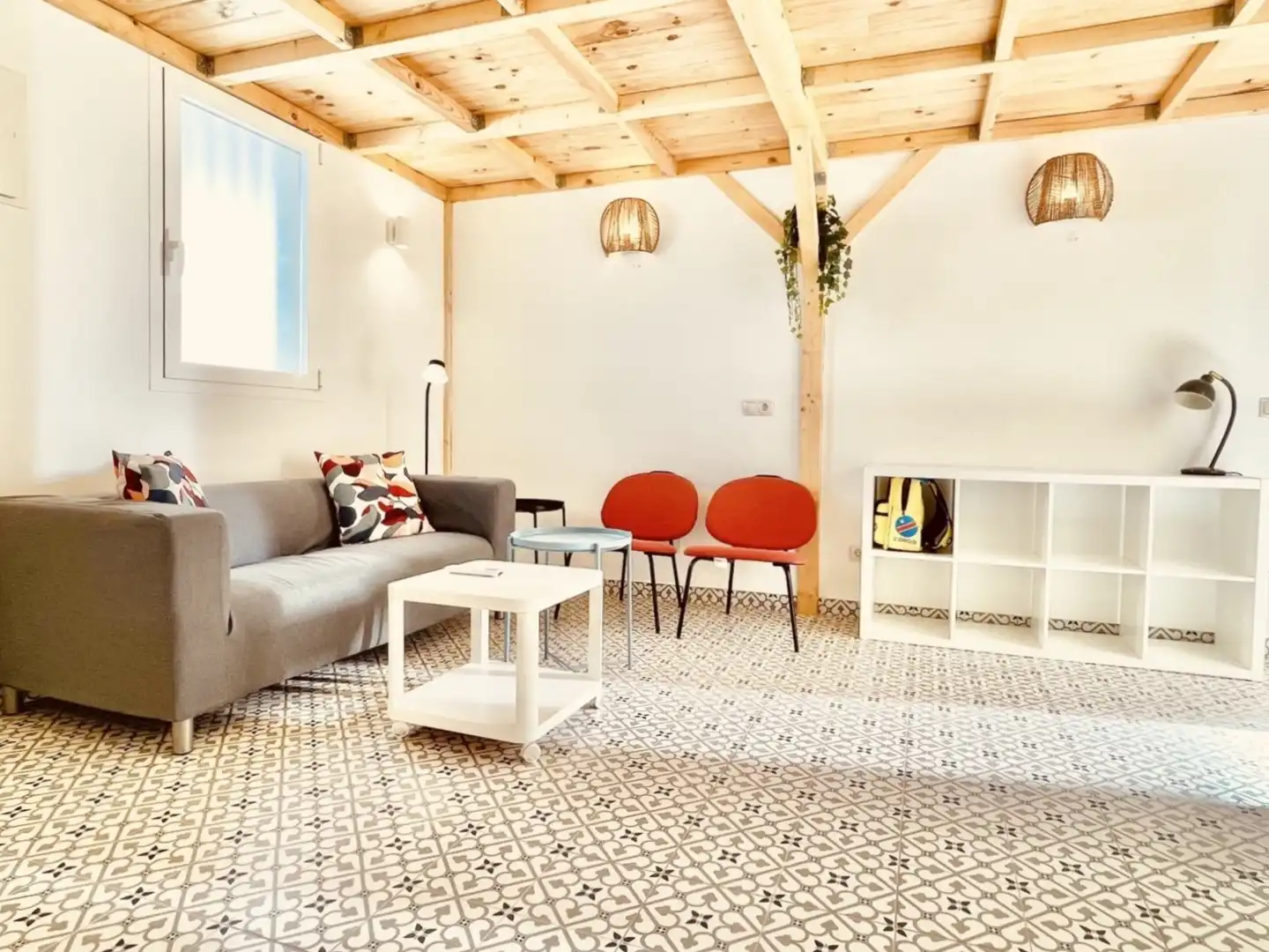 Sala de estar de Dúplex de alquiler en Madrid con Aire acondicionado, Terraza y Amueblado