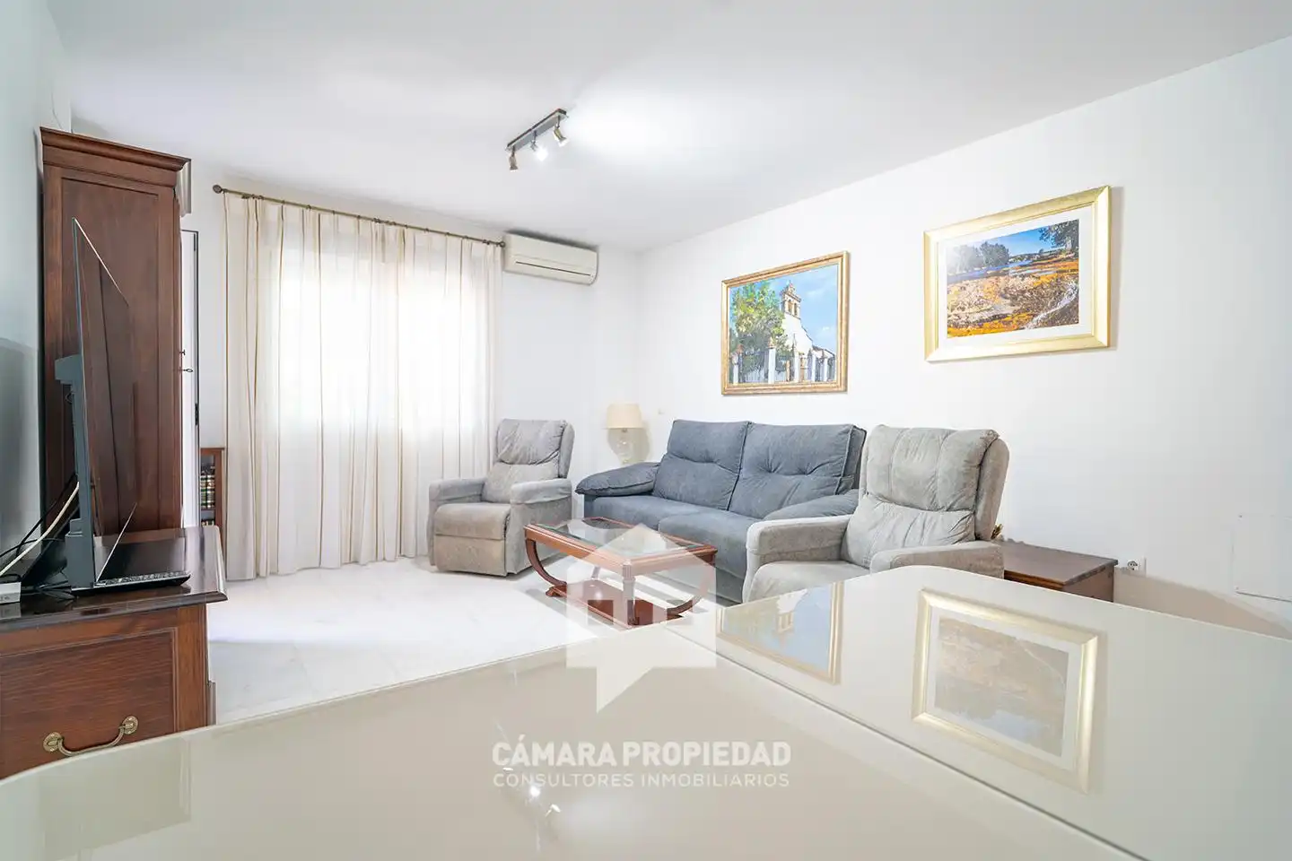 Sala de estar de Piso en venta en Huelva con Aire acondicionado y Terraza