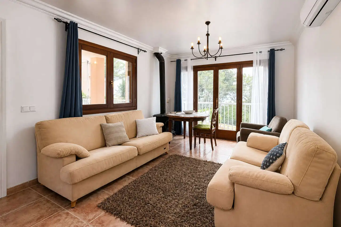 Sala d'estar de Casa adosada de lloguer en Alcúdia amb Terrassa, Moblat i Balcó