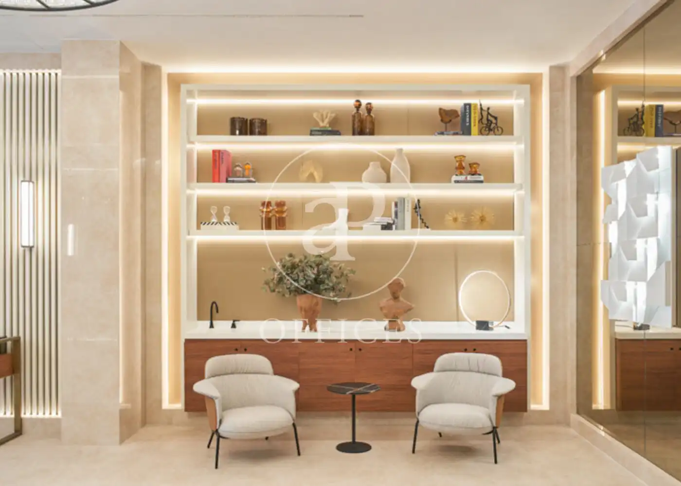 Sala d'estar de Oficina de lloguer en Madrid amb Aire condicionat i Calefacció