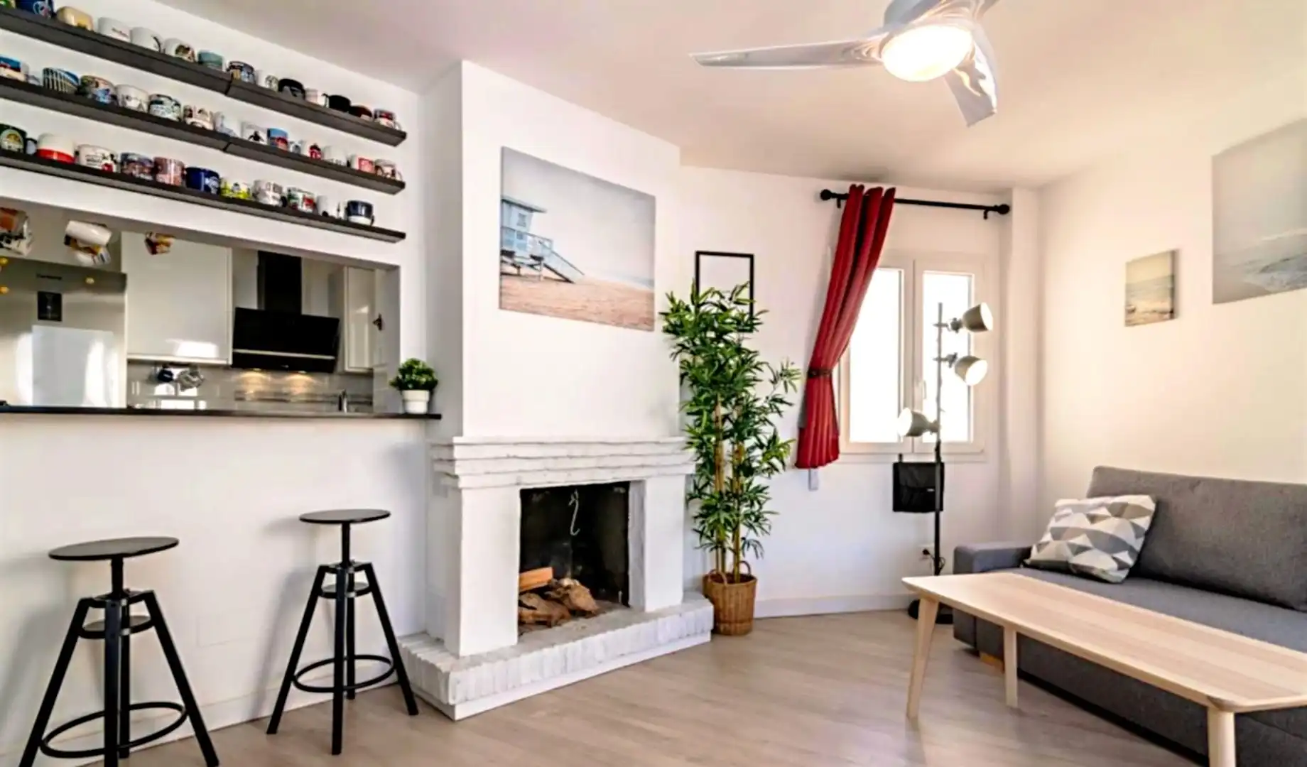 Wohnzimmer von Wohnung zum Verkauf in Benalmádena mit Klimaanlage, Heizung und Terrasse