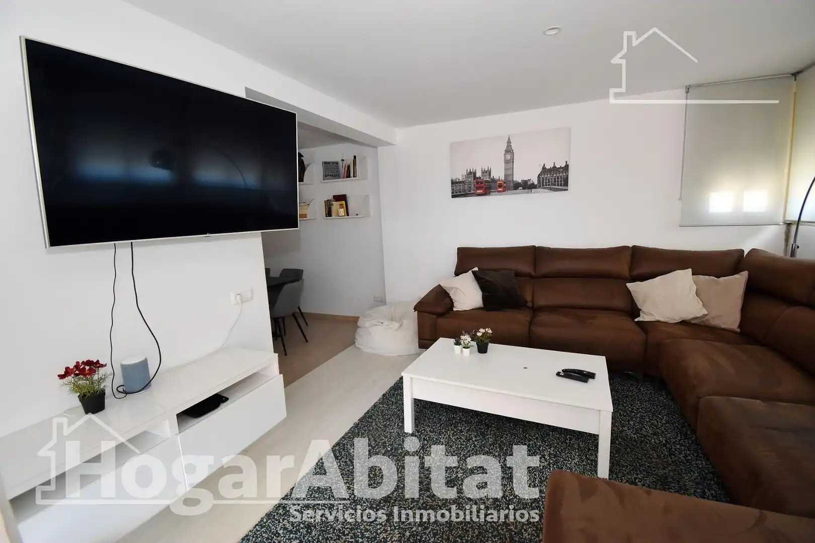 Wohnzimmer von Dachboden zum Verkauf in Burriana / Borriana mit Klimaanlage, Heizung und Terrasse