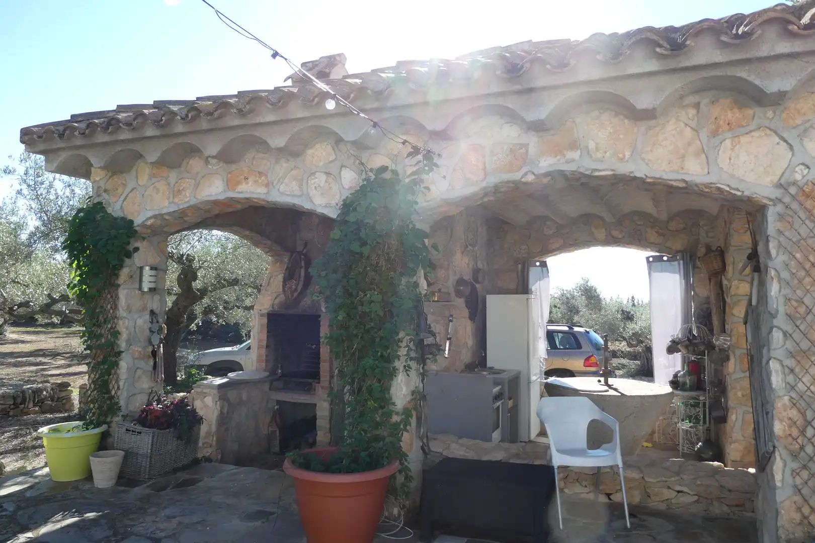 Terrassa de Finca rústica en venda en L'Ampolla amb Aire condicionat, Jardí privat i Piscina