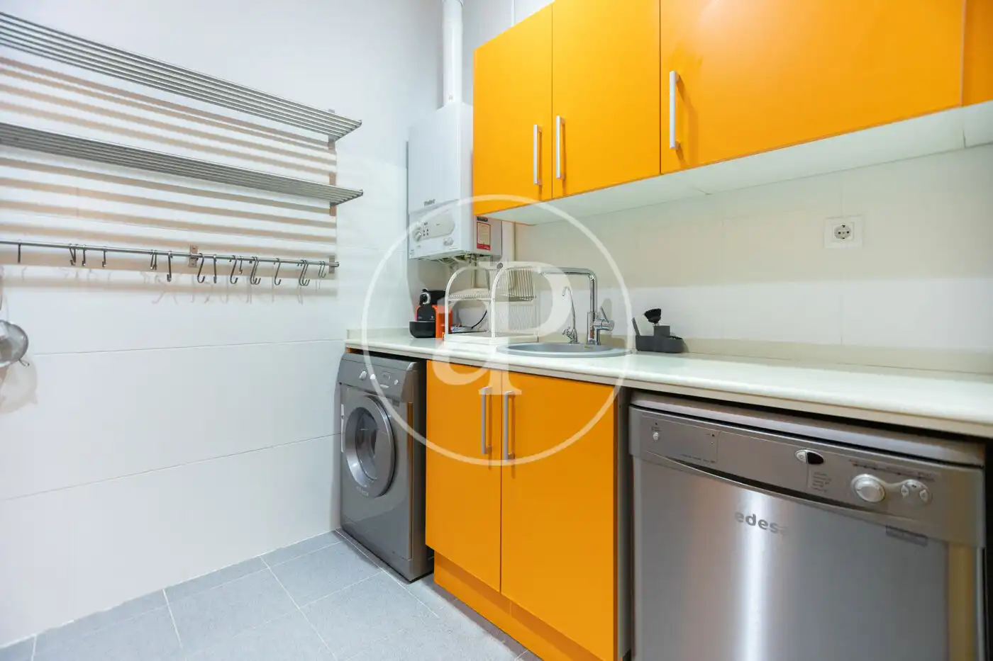Küche von Wohnung zur Miete in Valencia mit Klimaanlage, Heizung und Möbliert