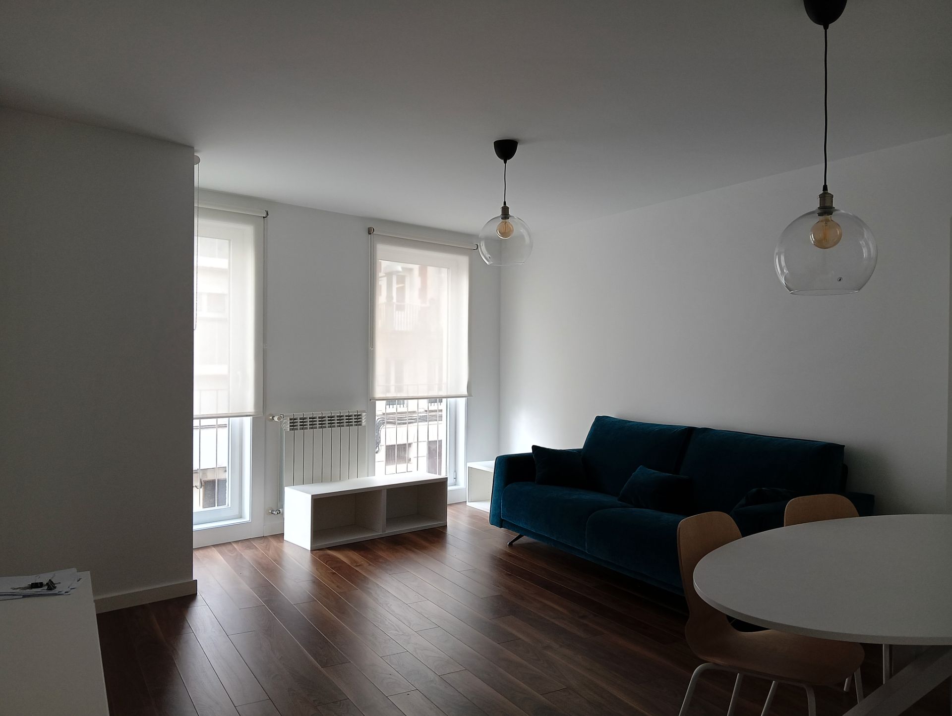 Living room of Flat to rent in Lugo Capital  with Heating, Parquet flooring and Furnished