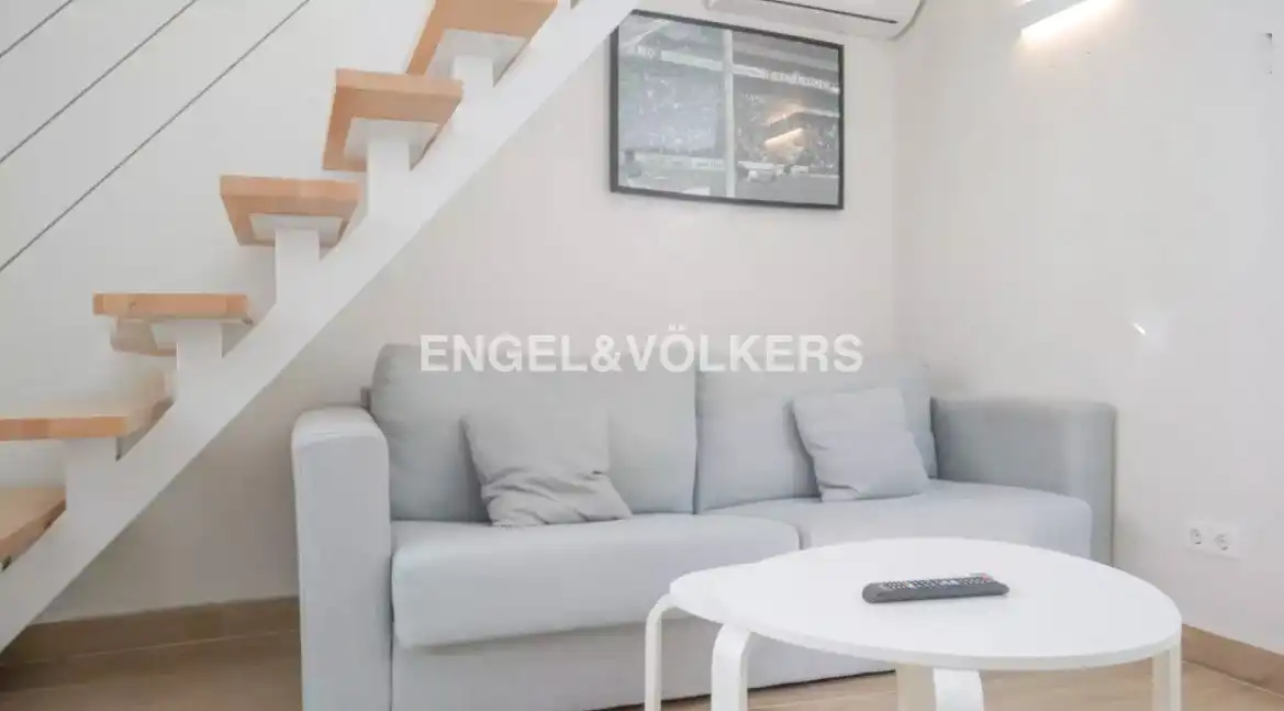 Wohnzimmer von Wohnung zur Miete in Madrid mit Klimaanlage, Heizung und Möbliert