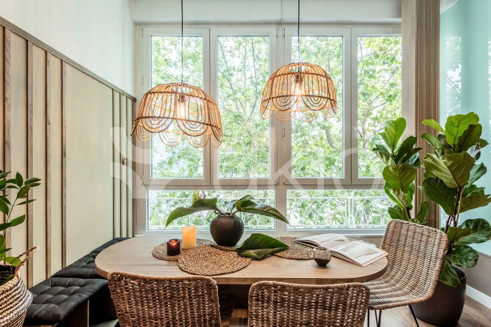 Comedor de Apartamento de alquiler en Madrid con Aire acondicionado, Horno y Lavadora