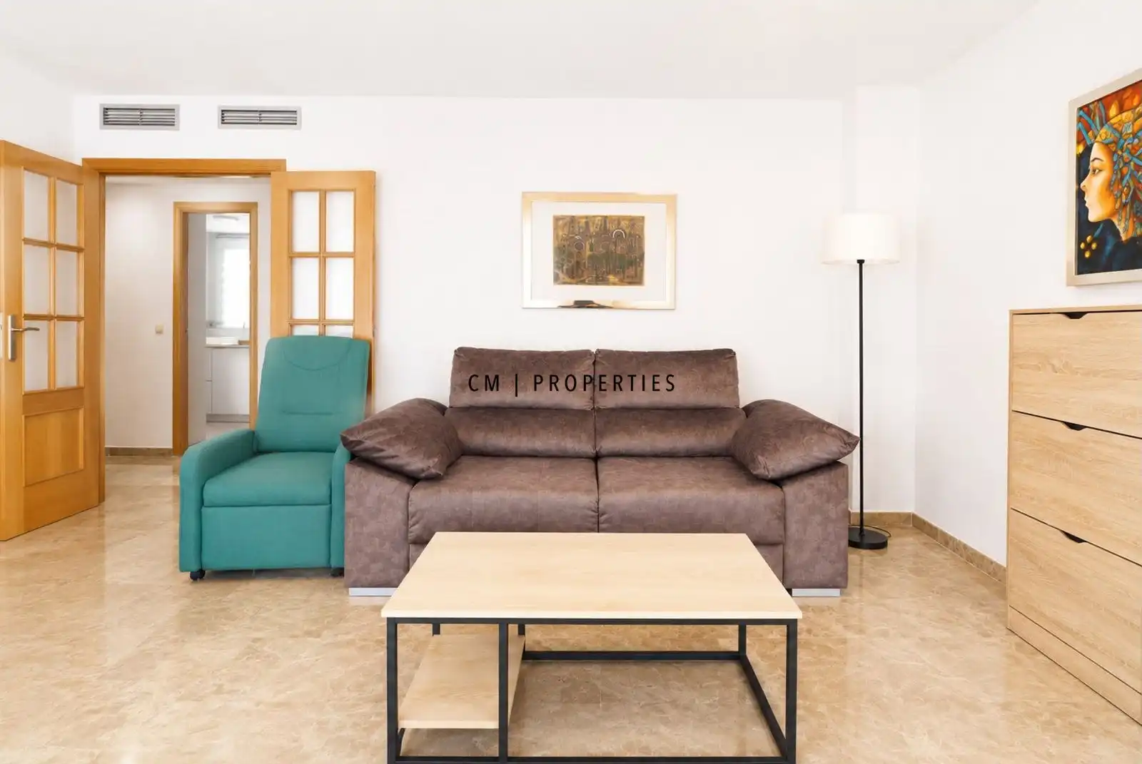 Living room of Flat for rent in Albal  with Air Conditioner, Heating and Furnished