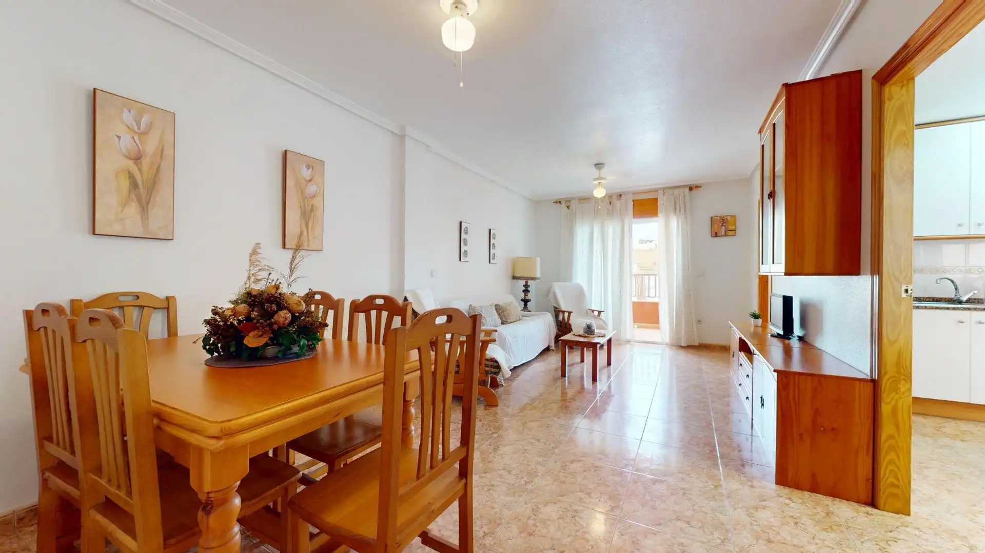 Wohnzimmer von Wohnungen zum Verkauf in San Pedro del Pinatar mit Terrasse, Möbliert und Balkon