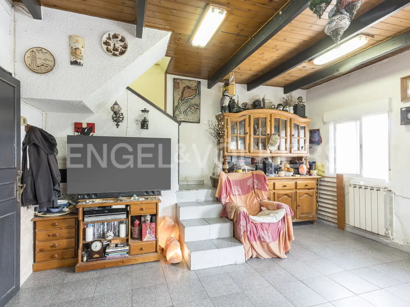 Sala de estar de Casa o chalet en venta en Barcelona con Aire acondicionado, Calefacción y Jardín privado