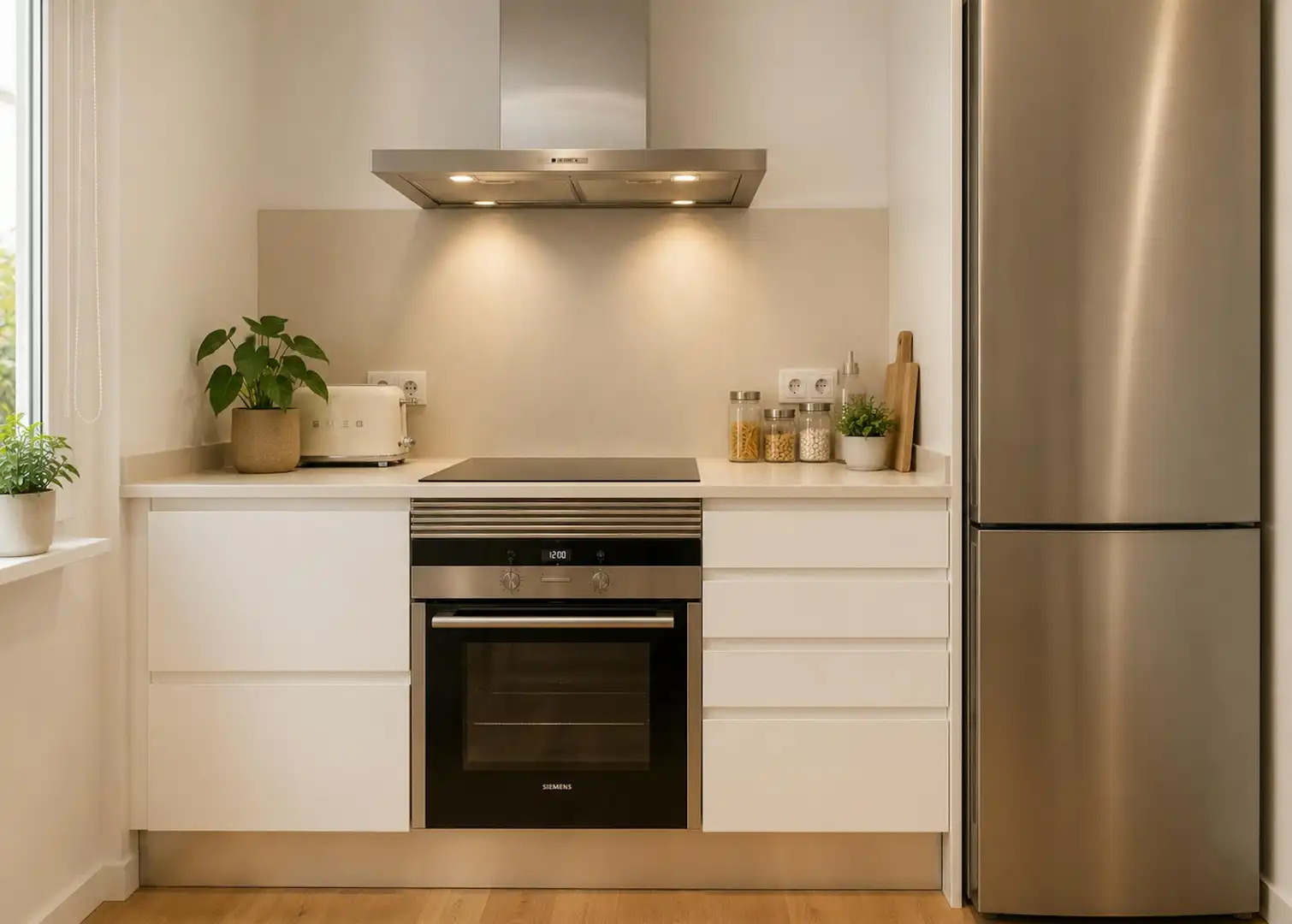 Kitchen of Flat for rent in Barcelona  with Air Conditioner, Heating and Furnished