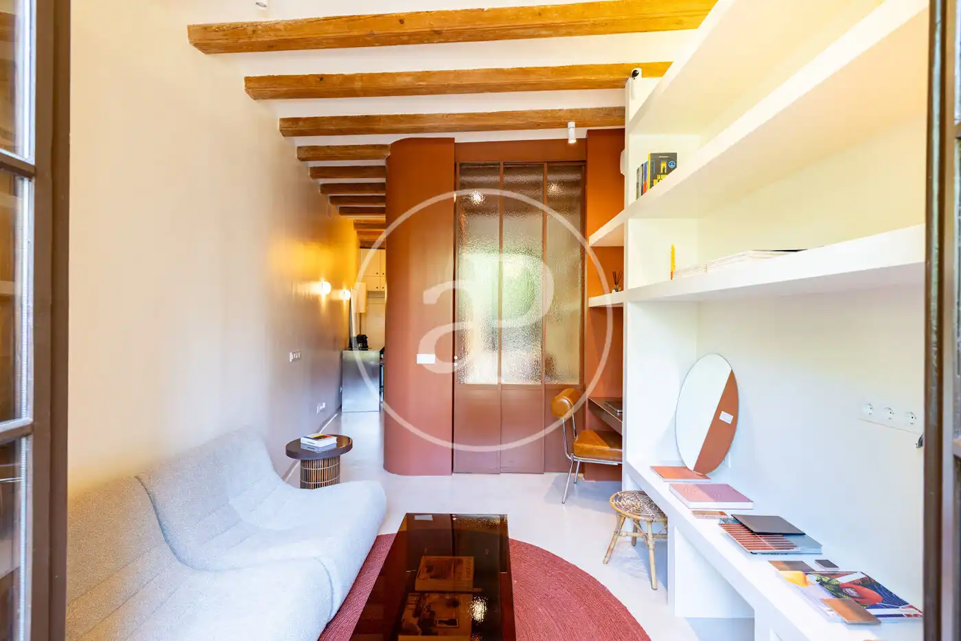 Living room of Flat for sale in Barcelona  with Air Conditioner, Heating and Furnished