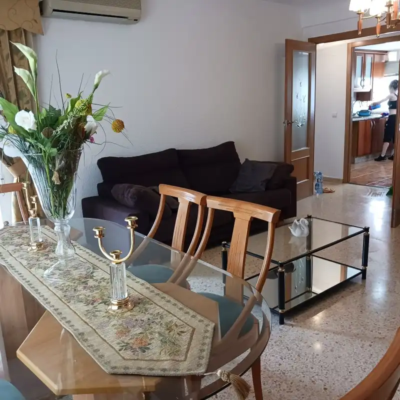 Living room of Flat for rent in Gandia  with Air Conditioner, Terrace and Furnished
