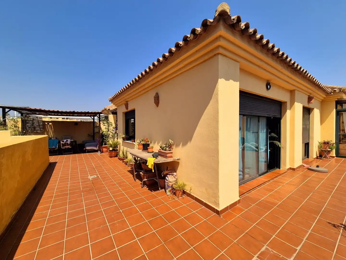Terrasse von Dachboden zum Verkauf in Mijas mit Privatgarten, Terrasse und Gemeinschaftspool