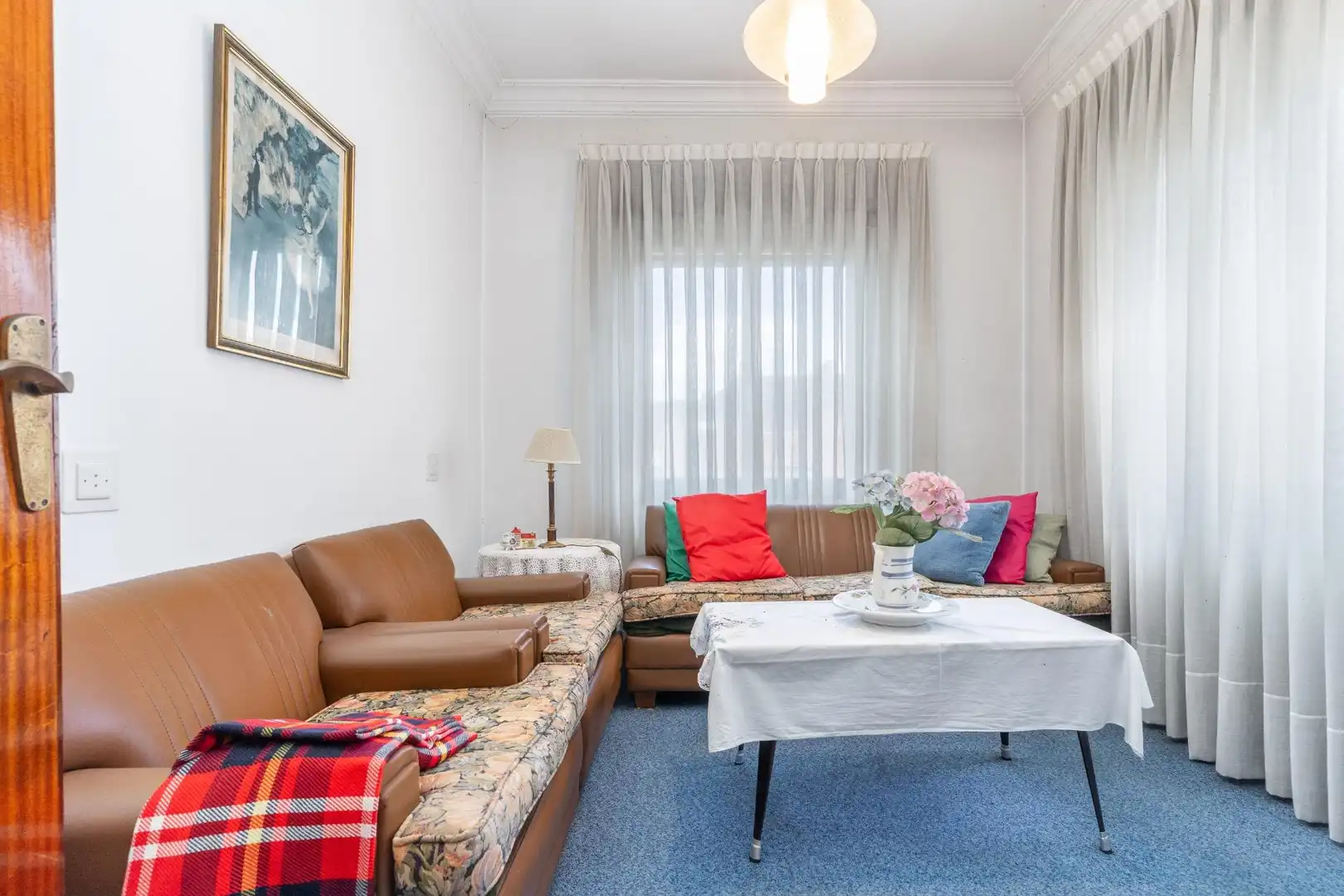 Sala de estar de Piso en venta en Langreo con Calefacción, Trastero y Amueblado