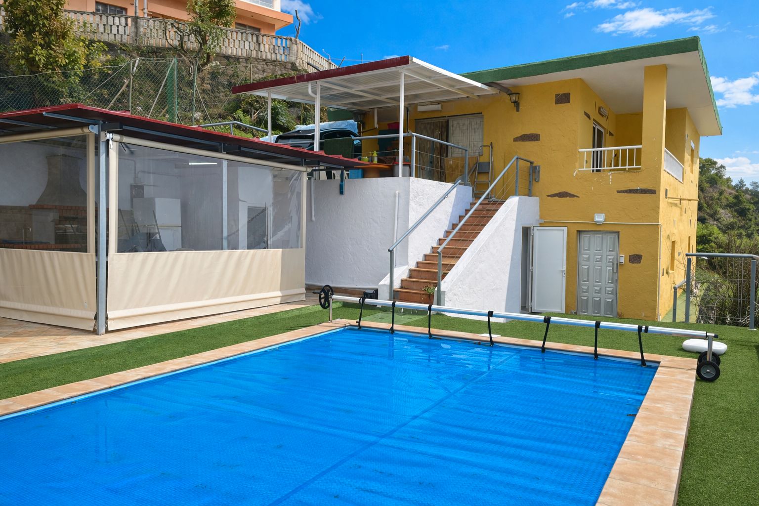 Piscina de Casa o chalet en venta en Vega de San Mateo con Aire acondicionado, Jardín privado y Terraza