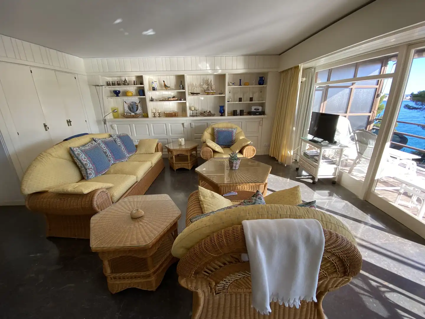 Sala de estar de Piso en venta en Calonge i Sant Antoni con Terraza, Amueblado y Horno
