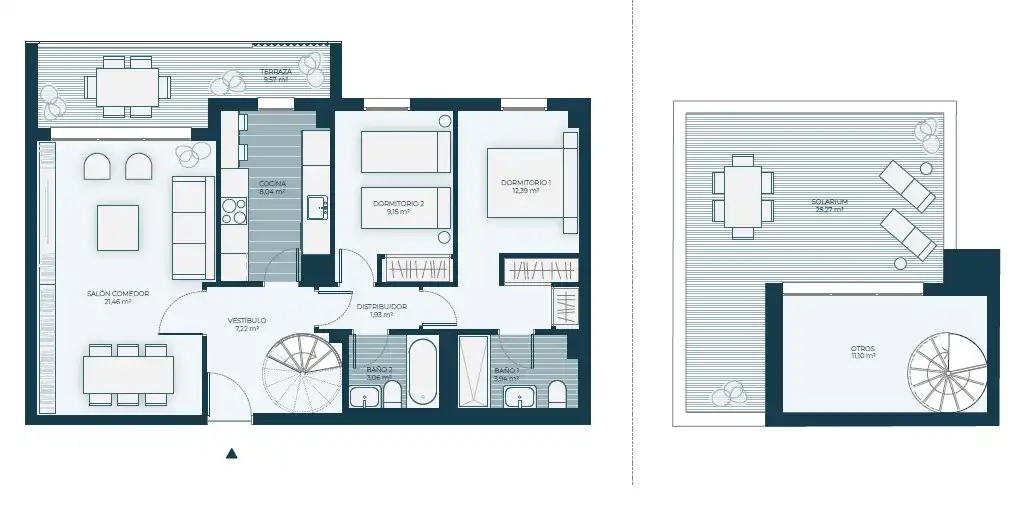 Wohnung zur Miete in Dos Hermanas mit Klimaanlage, Heizung und Parkett
