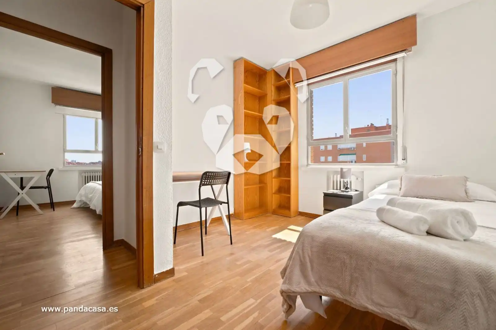 Schlafzimmer von Wohnung zur Miete in Madrid mit Heizung und Möbliert