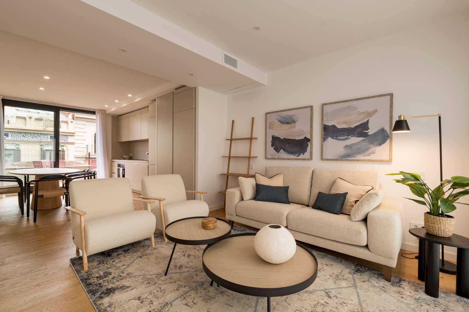 Sala d'estar de Apartament per a compartir en  Barcelona Capital amb Aire condicionat, Calefacció i Terrassa