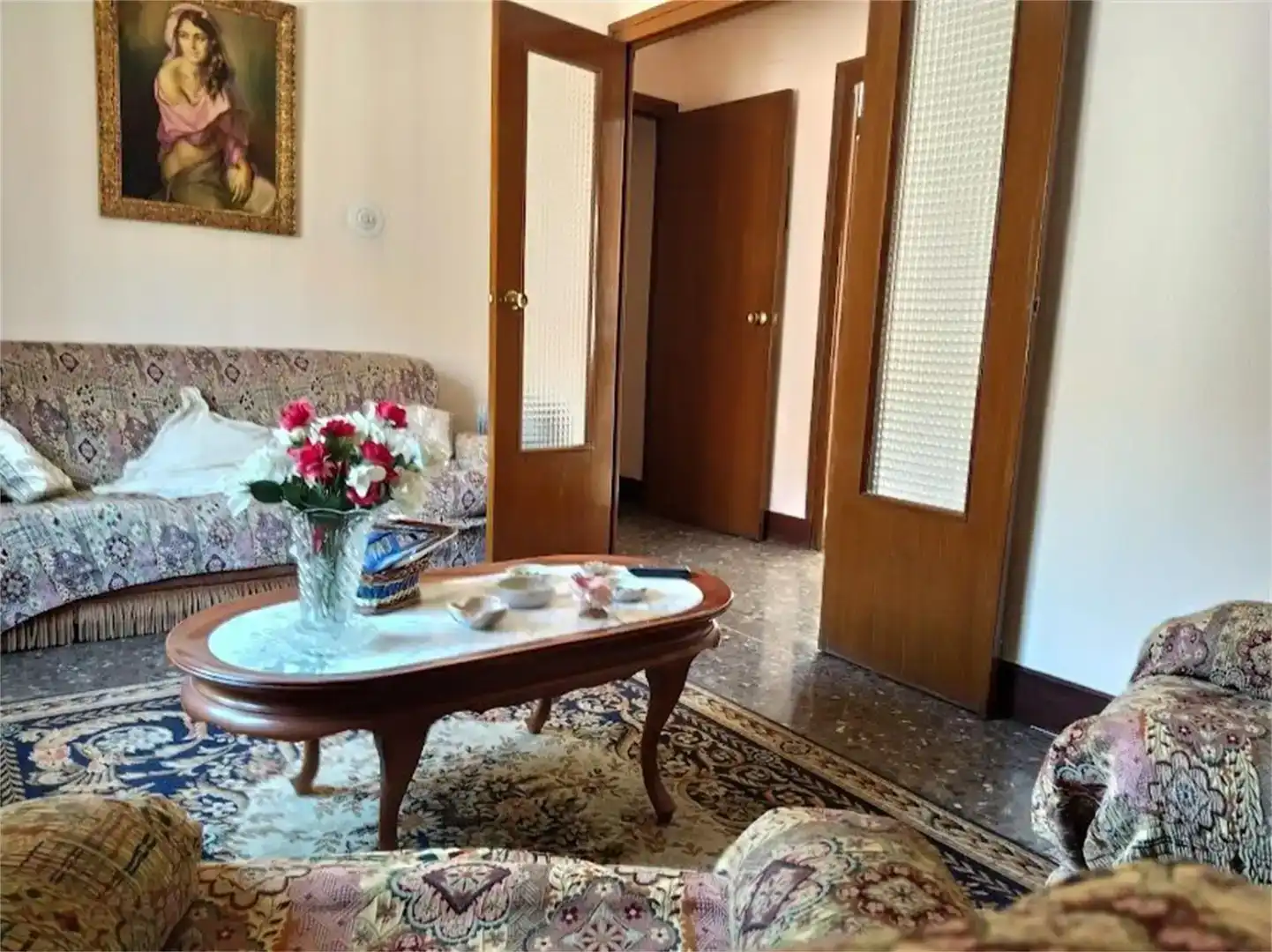 Sala de estar de Piso en venta en Ausejo con Jardín privado, Trastero y Amueblado