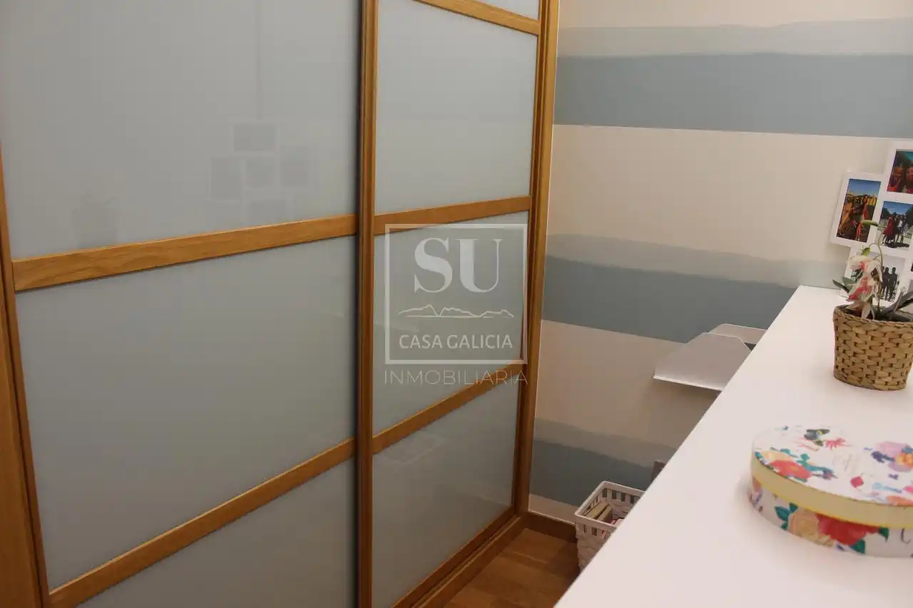 Bedroom of Flat for rent in Baiona  with Heating, Parquet flooring and Terrace