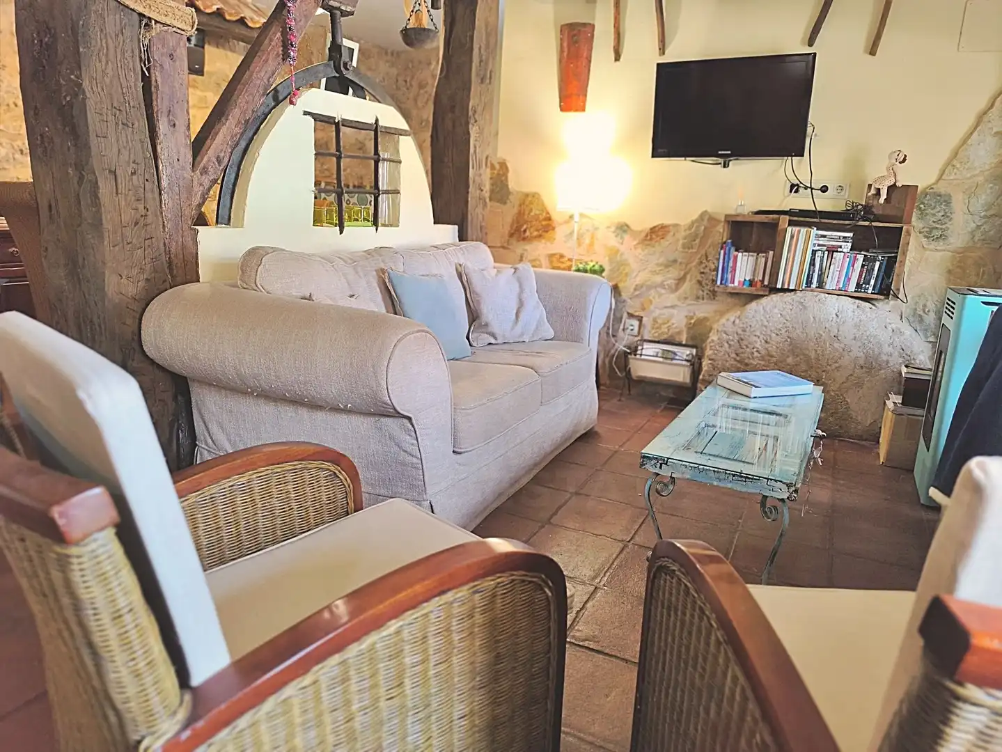 Sala de estar de Finca rústica en venta en Medinaceli con Calefacción y Terraza