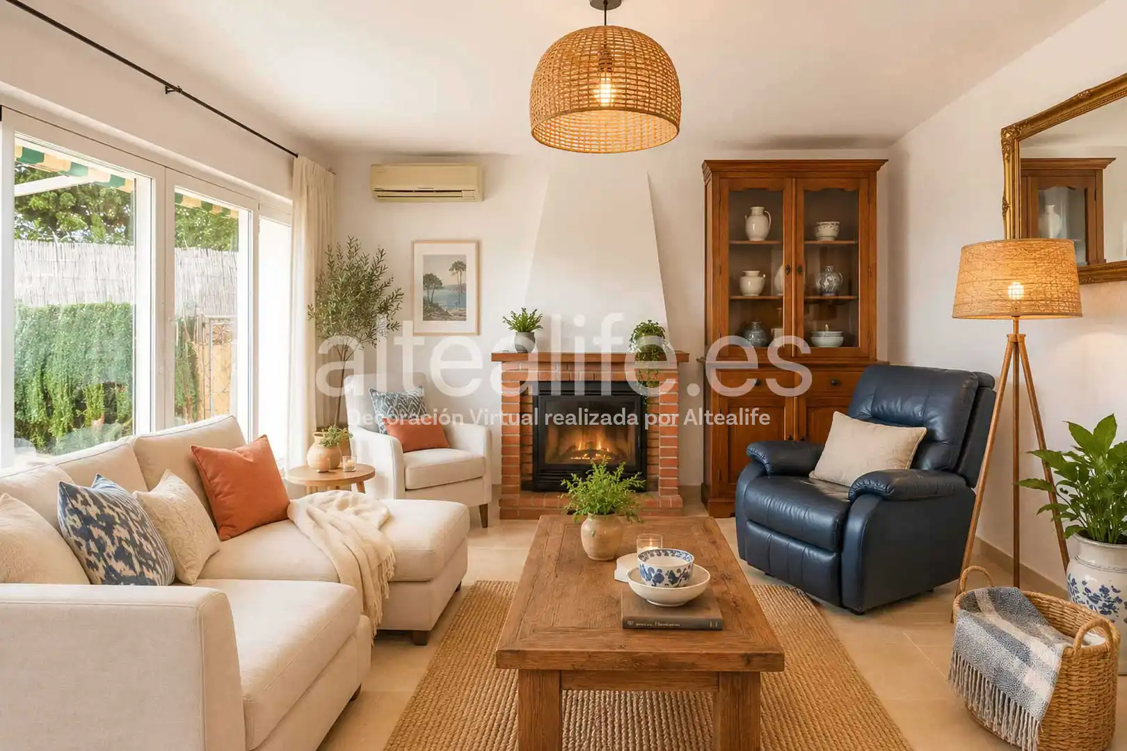 Sala de estar de Casa o chalet en venta en La Nucia con Aire acondicionado, Jardín privado y Terraza
